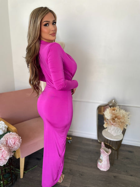 VALENTINA LUXE MIDI- FUCHSIA