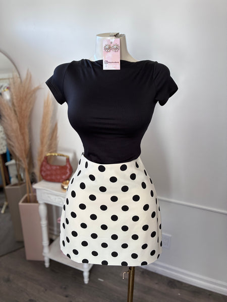 PARIS POLKA MINI SKIRT