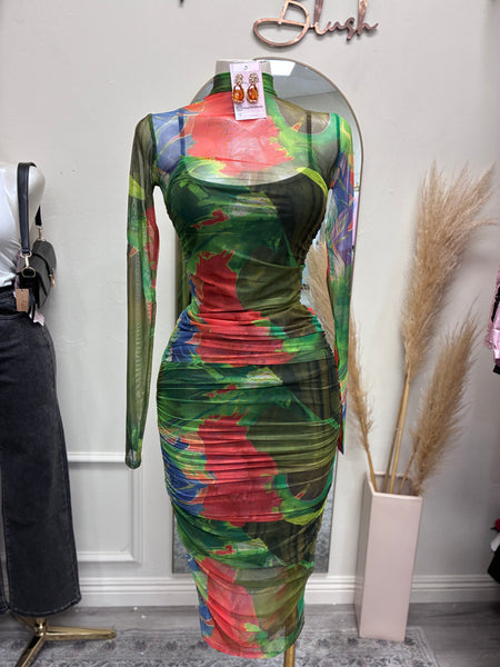 PARADISE MUSE MIDI DRESS
