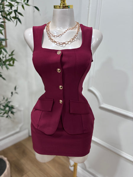 VALENCIA SET- BURGUNDY