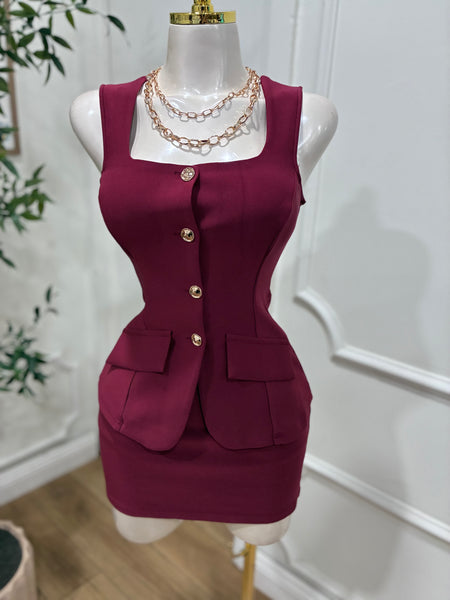 VALENCIA SET- BURGUNDY
