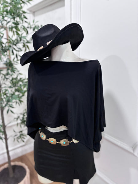 MUSE CAPE CROP TOP