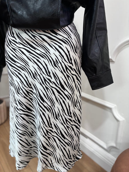 ZEBRA MIDI SKIRT