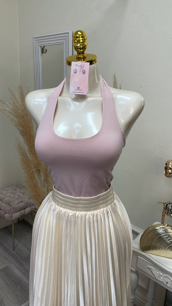 EMILEE HALTER TOP- PINK