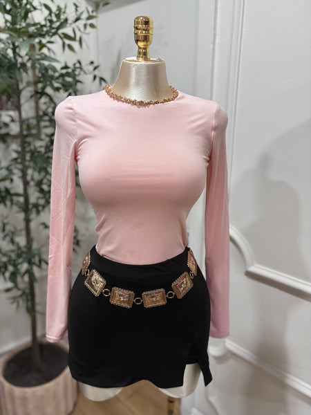 ESSENTIAL DOUBLE LAYERED TOP- PINK