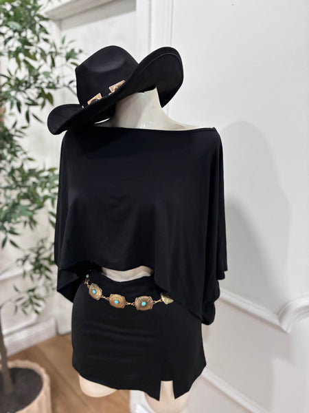 MUSE CAPE CROP TOP