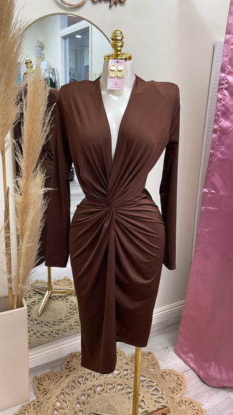 THE MARISOL MIDI- CHOCOLATE