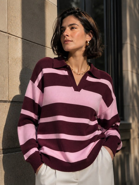 The Luxe Rugby Knit Sweater