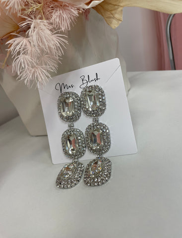 CYNDEE EARRINGS- SILVER