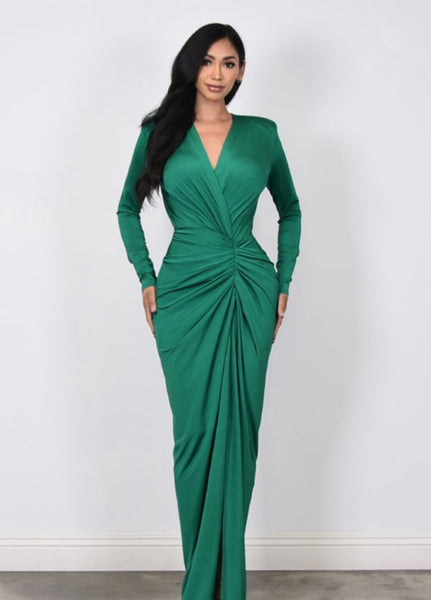 ELIZA COUTURE DRESS- GREEN