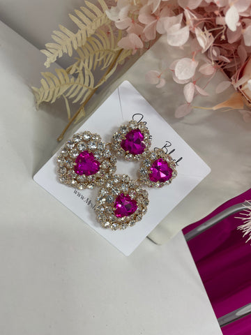 ARI LOVE EARRINGS- PINK