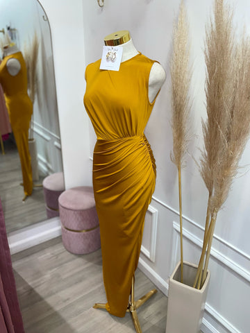 KATE MIDI DRESS-MARIGOLD