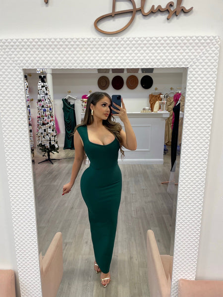 SCARLET BANDAGE DRESS- GREEN