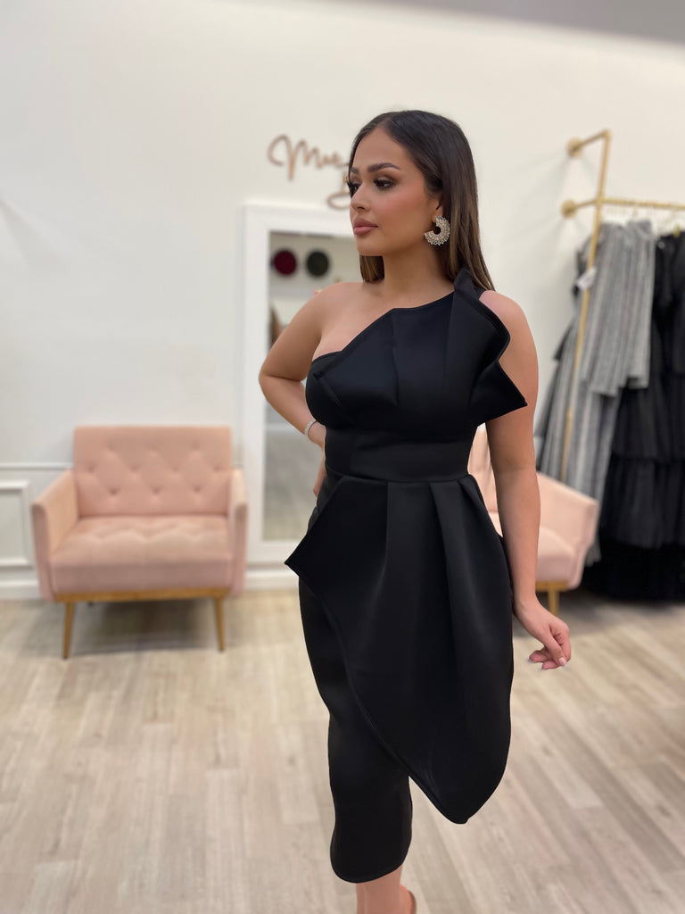 m&s cocktail dresses A-Line Off-The-Shoulder Sleeveless Tea-Length Satin Cocktail Dresses