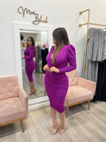 EMMA MIDI DRESS- ORQUID