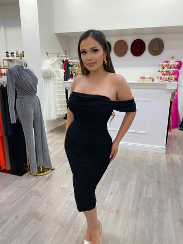 CHARLOTTE MIDI- BLACK
