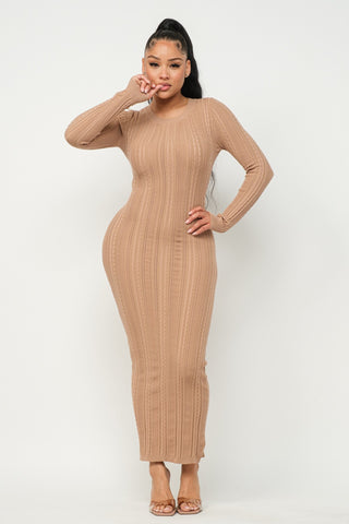 LUNA KNIT MIDI- NUDE