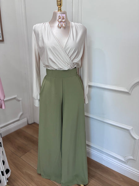 WIDE LEG DRESS PANTS