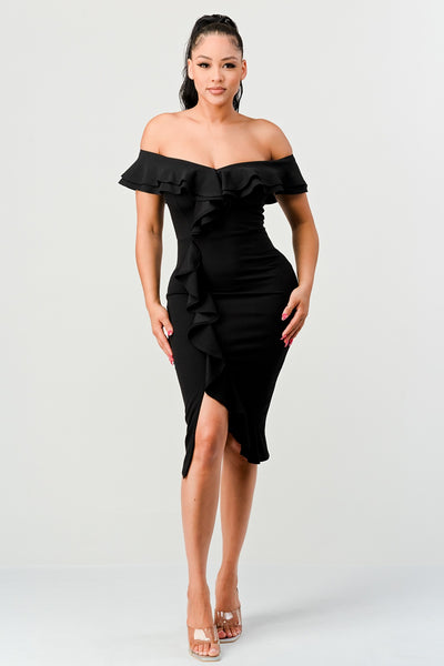 AMELIA MIDI- BLACK