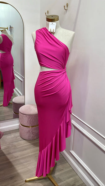 MONICA MIDI DRESS-PINK