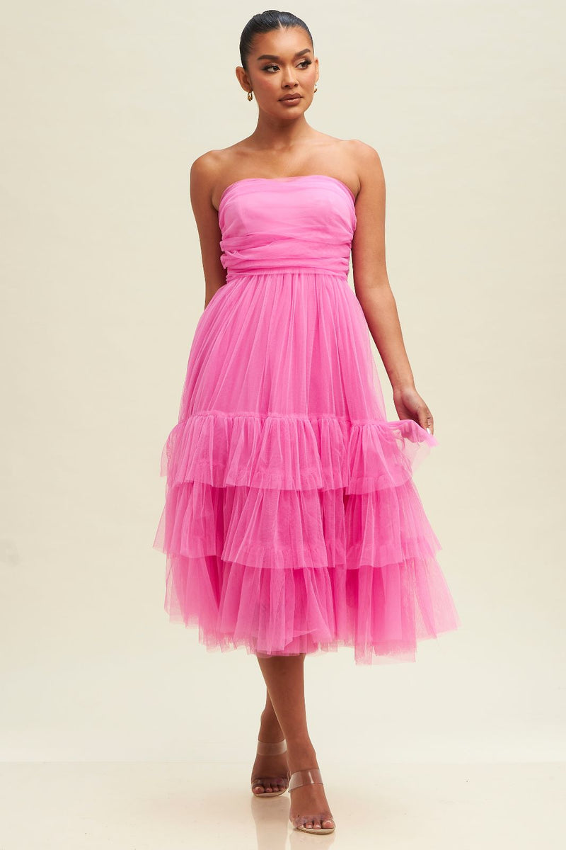 ISABELA COCKTAIL DRESS LIGHT PINK Mrs. Blush