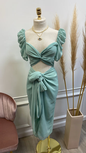 CECI MIDI-DUSTY MINT