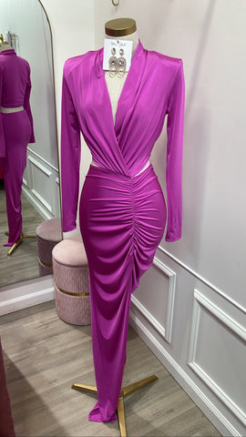 MAEGAN MIDI- MAGENTA