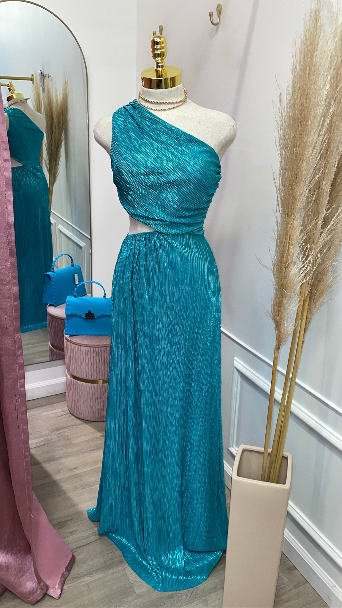 STACEE MAXI DRESS-TEAL