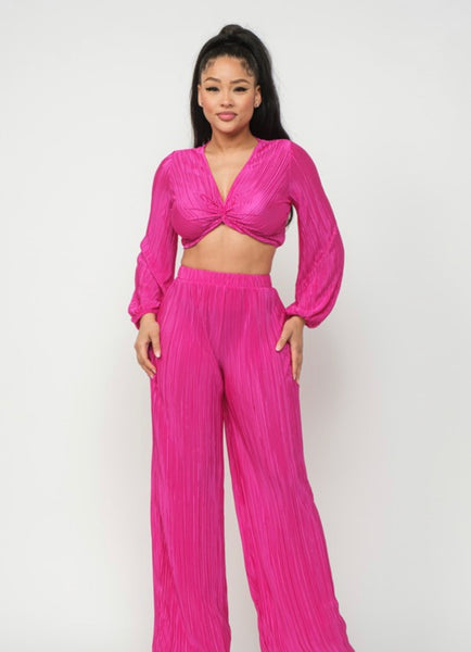 ANDREAH SET-MAGENTA PINK