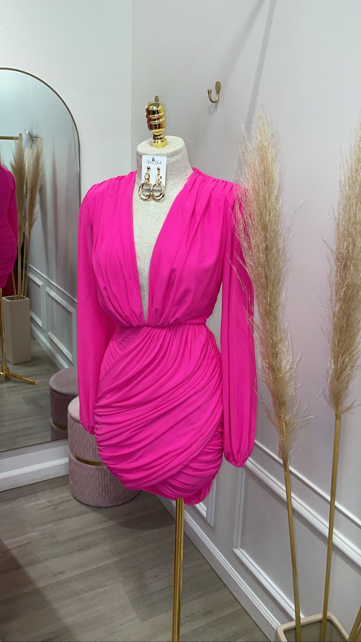 LIZA DRESS- VIBRANT PINK