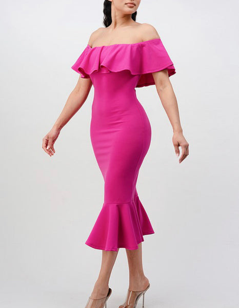 DANIA MIDI- FUCHSIA