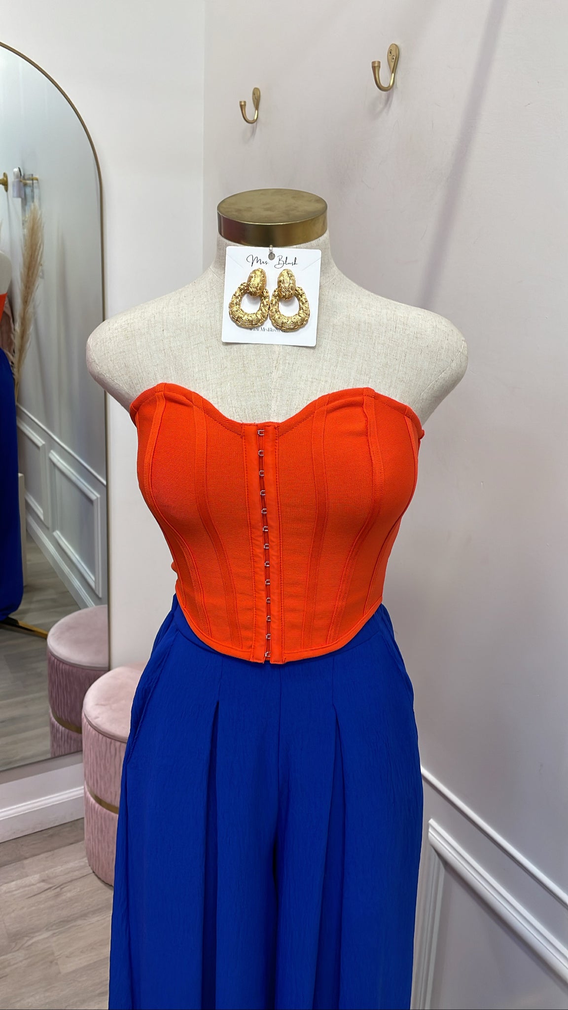 NIKKI BANDAGE CORSET- ORANGE