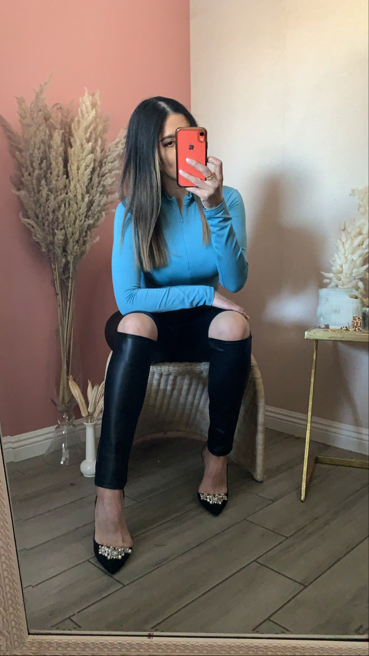 ANGELA BODYSUIT- WINTER SKIES