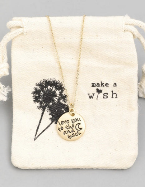 'LOVE YOU TO THE MOON' NECKLACE