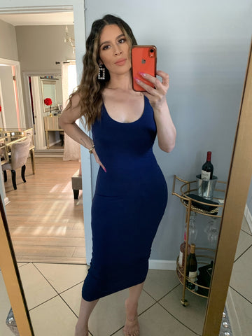 MELANIE MIDI (navy)