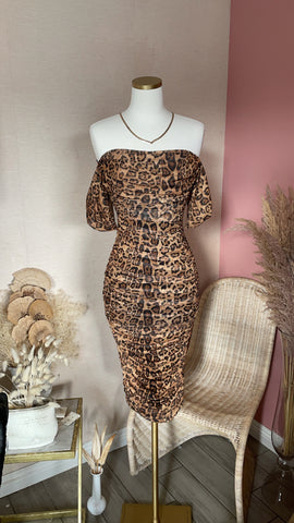 CHARLOTTE MIDI- LEOPARD