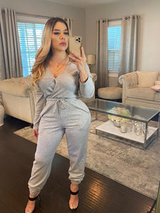 MELVA JUMPSUIT (HEATHER GRAY)