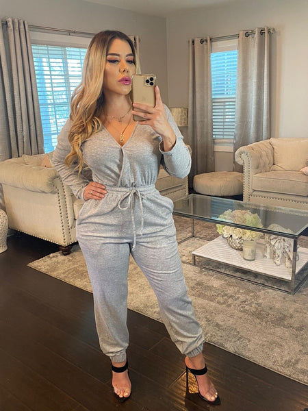 MELVA JUMPSUIT (HEATHER GRAY)