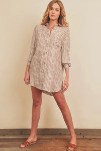 AMY BUTTON DOWN SHIRT DRESS