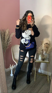 MINNIE KNIT SWEATER- Dark Navy