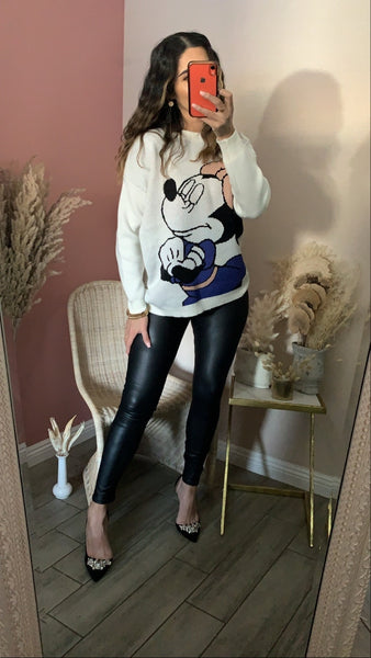 MINNIE KNIT SWEATER- Natural