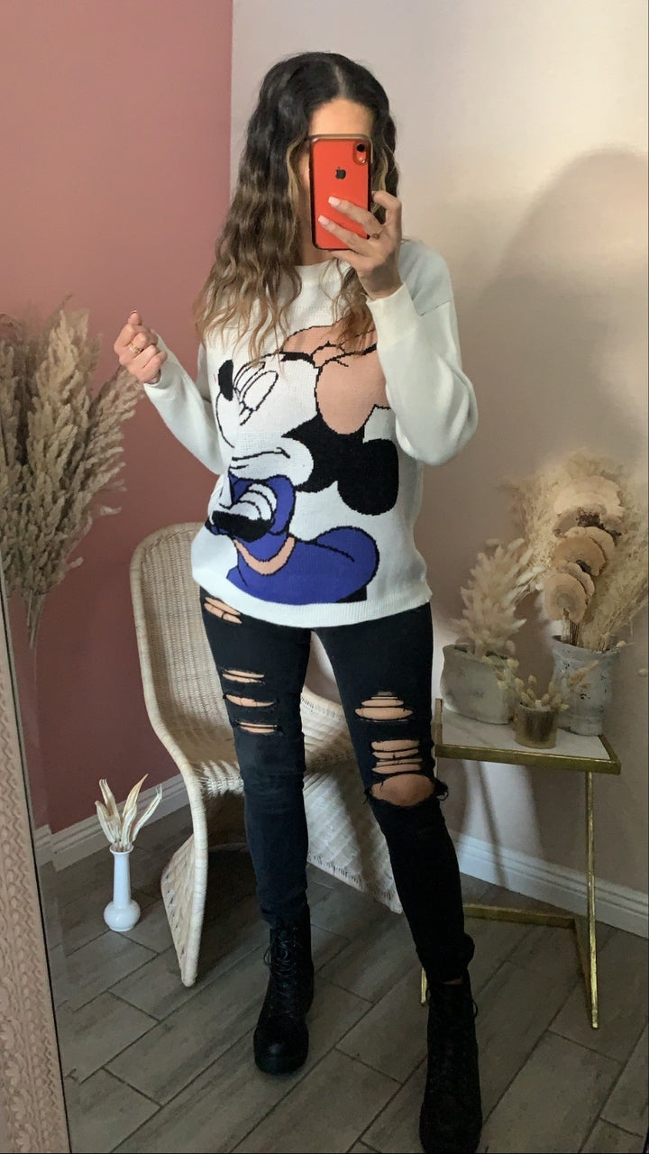 MINNIE KNIT SWEATER- Natural