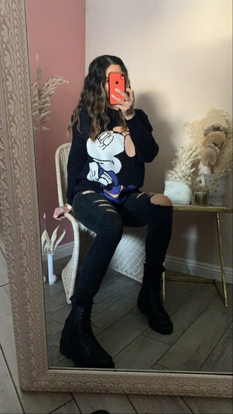 MINNIE KNIT SWEATER- Dark Navy