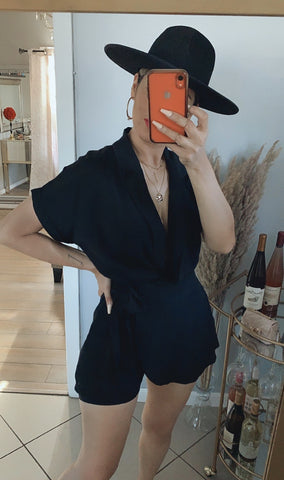 YSABELLE ROMPER - BLACK