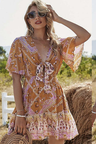 ALICE FLUTTER SLEEVE DRESS