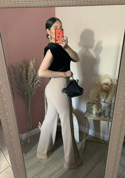 LORY TAILORED TROUSERS- Latte