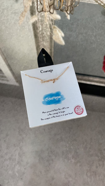'COURAGE' NECKLACE 18k gold dipped