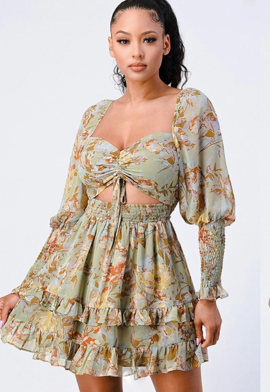 'HEY LOVELY' FLOWER PRINT DRESS
