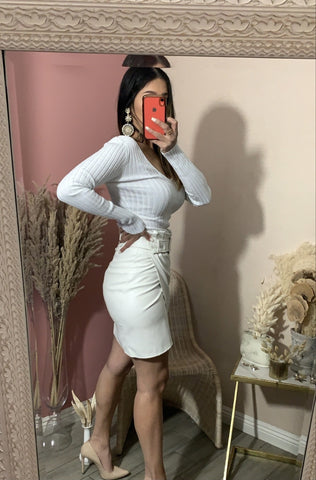 MELANIE BODYSUIT- SNOW