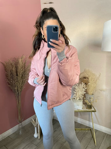 PUFFER JACKET- MAUVE